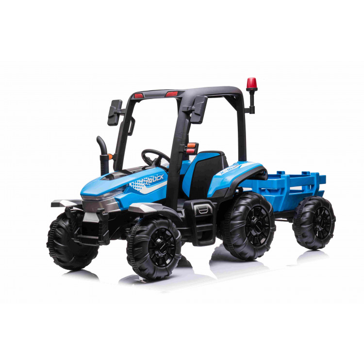 Elektrický traktor Blast s vlečkou - modrá